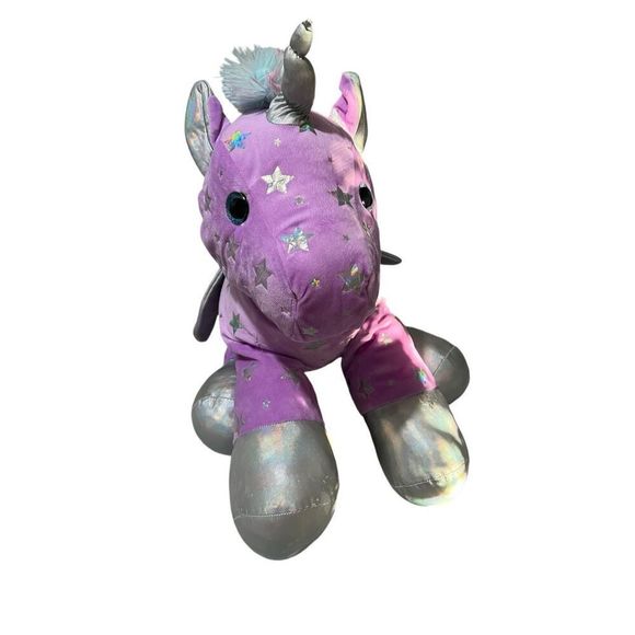 Purple & Silver Unicorn Plush - Picture 1 of 12